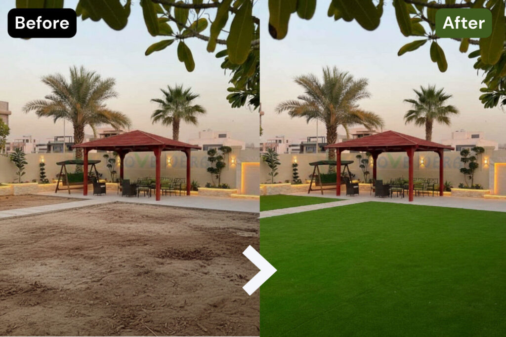 Villa landscape makeover in Al Barsha